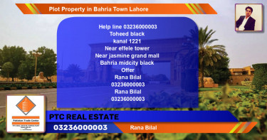 Residential Plot for Sale in Bahria Town, Lahore - (BP-79840)