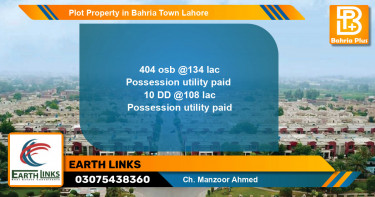 Residential Plot for Sale in Bahria Town, Lahore - (BP-79854)
