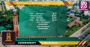 Residential Plot for Sale in Bahria Town, Lahore - (BP-79888)