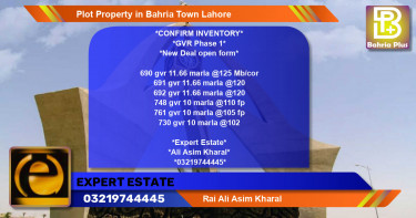 Residential Plot for Sale in Bahria Town, Lahore - (BP-79909)
