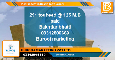Residential Plot for Sale in Sector F - Tauheed Block -  Bahria Town, Lahore - (BP-79934)