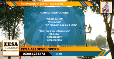Residential Plot for Sale in Bahria Town, Lahore - (BP-79938)