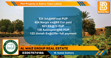 Residential Plot for Sale in Bahria Town, Lahore - (BP-79950)