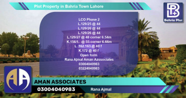Residential Plot for Sale in Bahria Town, Lahore - (BP-79963)
