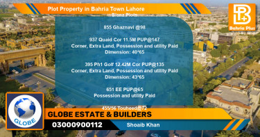 Residential Plot for Sale in Bahria Town, Lahore - (BP-79997)