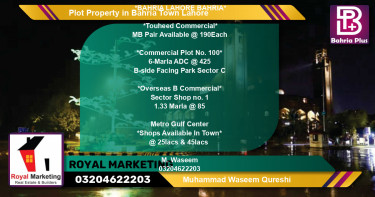 Commercial Plot for Sale in Bahria Town, Lahore - (BP-80016)