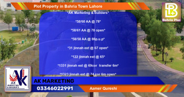 Residential Plot for Sale in Bahria Town, Lahore - (BP-80032)