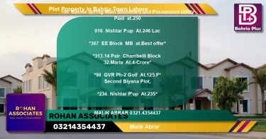 Residential Plot for Sale in Bahria Town, Lahore - (BP-80047)