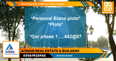 Residential Plot for Sale in Bahria Town, Lahore - (BP-80073)
