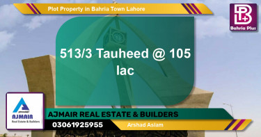 Residential Plot for Sale in Bahria Town, Lahore - (BP-80080)