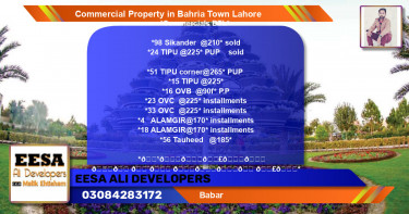 Commercial Property for Sale in Bahria Town, Lahore - (BP-80083)
