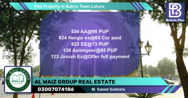 Residential Plot for Sale in Bahria Town, Lahore - (BP-80098)