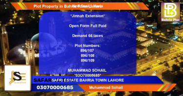 Residential Plot for Sale in Bahria Town, Lahore - (BP-80106)