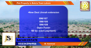 Residential Plot for Sale in Bahria Town, Lahore - (BP-80119)