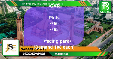 Residential Plot for Sale in Bahria Town, Lahore - (BP-80120)