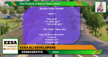 Residential Plot for Sale in Bahria Town, Lahore - (BP-80136)