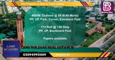 Residential Plot for Sale in Bahria Town, Lahore - (BP-80147)