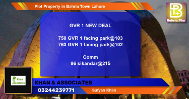 Residential Plot for Sale in Bahria Town, Lahore - (BP-80154)