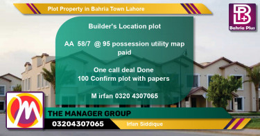 Residential Plot for Sale in Bahria Town, Lahore - (BP-80157)