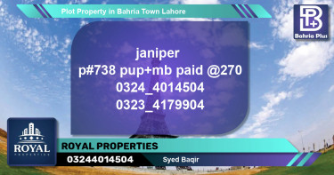 Residential Plot for Sale in Bahria Town, Lahore - (BP-80222)