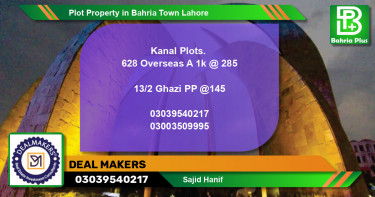 Residential Plot for Sale in Bahria Town, Lahore - (BP-80239)