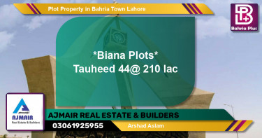 Residential Plot for Sale in Bahria Town, Lahore - (BP-80259)