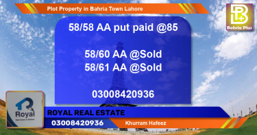Residential Plot for Sale in Bahria Town, Lahore - (BP-80264)