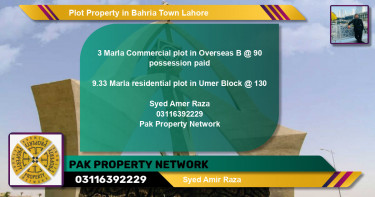 Commercial Plot for Sale in Bahria Town, Lahore - (BP-80267)