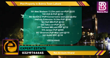 Residential Plot for Sale in Bahria Town, Lahore - (BP-80268)