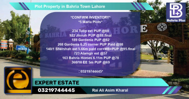 Residential Plot for Sale in Bahria Town, Lahore - (BP-80272)