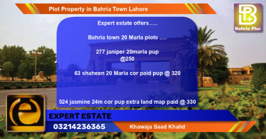Residential Plot for Sale in Bahria Town, Lahore - (BP-80315)