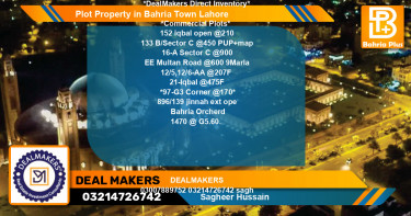 Commercial Plot for Sale in Bahria Town, Lahore - (BP-80324)