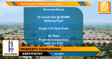 Residential Plot for Sale in Bahria Town, Lahore - (BP-80335)