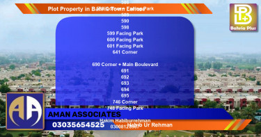 Residential Plot for Sale in Bahria Town, Lahore - (BP-80336)