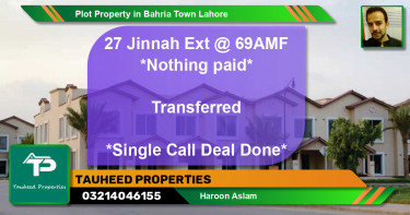 Residential Plot for Sale in Bahria Town, Lahore - (BP-80379)