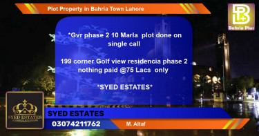 Residential Plot for Sale in Bahria Town, Lahore - (BP-80401)