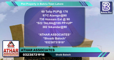 Residential Plot for Sale in Bahria Town, Lahore - (BP-80424)