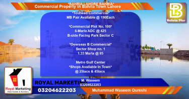 Commercial Property for Sale in Bahria Town, Lahore - (BP-80441)