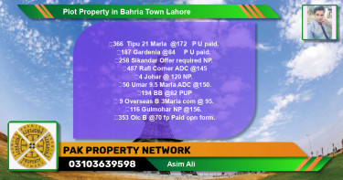 Residential Plot for Sale in Bahria Town, Lahore - (BP-80453)