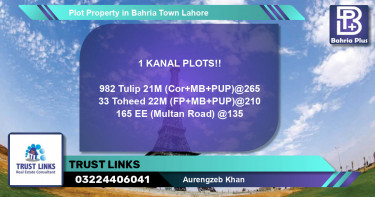 Residential Plot for Sale in Bahria Town, Lahore - (BP-80513)