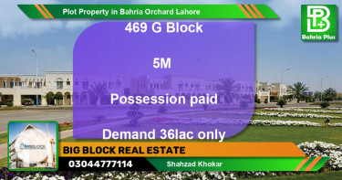 Residential Plot for Sale in Bahria Orchard, Lahore - (BP-80538)