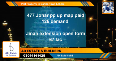 Residential Plot for Sale in Bahria Town, Lahore - (BP-80560)