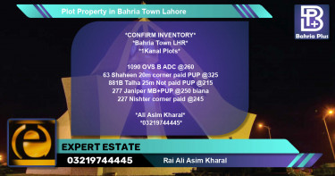 Residential Plot for Sale in Bahria Town, Lahore - (BP-80608)