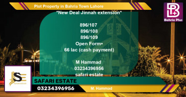 Residential Plot for Sale in Bahria Town, Lahore - (BP-80614)