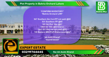 Residential Plot for Sale in Bahria Orchard, Lahore - (BP-80627)