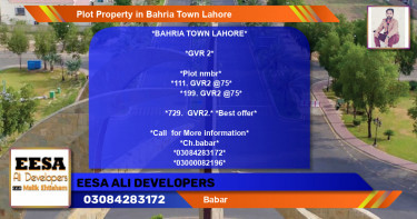 Residential Plot for Sale in Bahria Town, Lahore - (BP-80631)