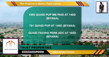 Residential Plot for Sale in Bahria Town, Lahore - (BP-80645)