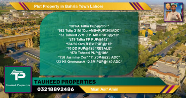 Residential Plot for Sale in Bahria Town, Lahore - (BP-80657)