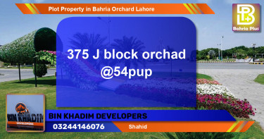 Residential Plot for Sale in Bahria Orchard, Lahore - (BP-80660)