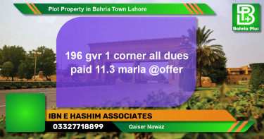 Residential Plot for Sale in Bahria Town, Lahore - (BP-80672)